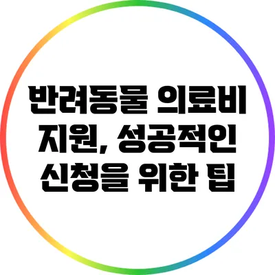 반려동물 의료비 지원, 성공적인 신청을 위한 팁