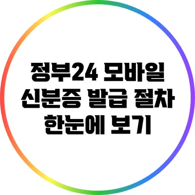 정부24 모바일 신분증 발급 절차 한눈에 보기