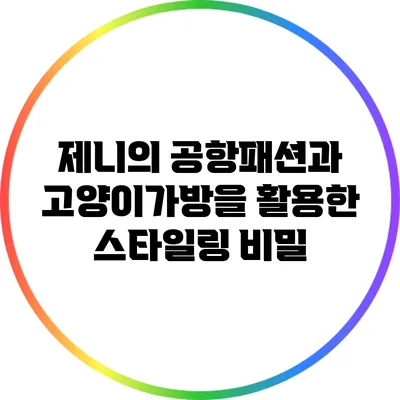 제니의 공항패션과 고양이가방을 활용한 스타일링 비밀