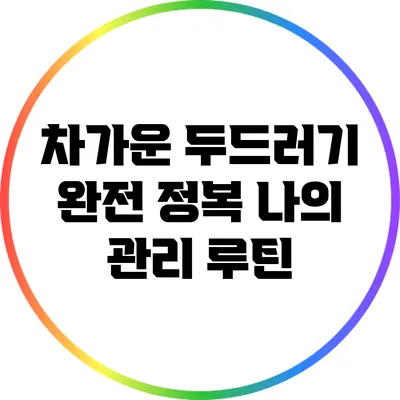 차가운 두드러기 완전 정복: 나의 관리 루틴