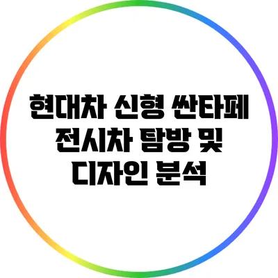 현대차 신형 싼타페 전시차 탐방 및 디자인 분석