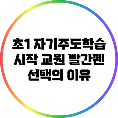 초1 자기주도학습 시작: 교원 빨간펜 선택의 이유