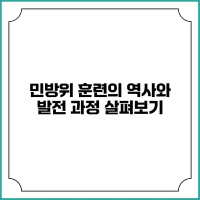 민방위 훈련의 역사와 발전 과정 살펴보기