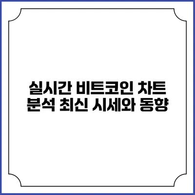 실시간 비트코인 차트 분석: 최신 시세와 동향