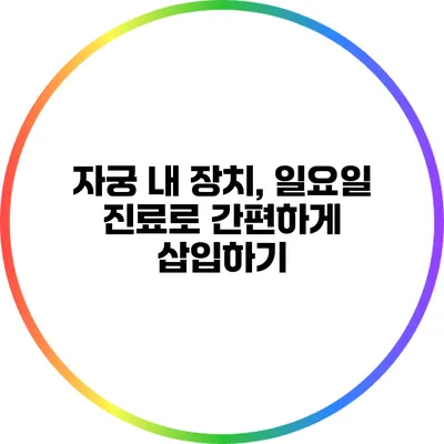 자궁 내 장치, 일요일 진료로 간편하게 삽입하기