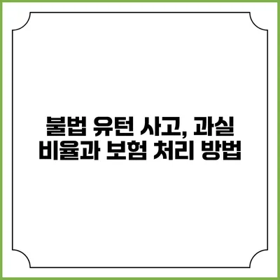 불법 유턴 사고, 과실 비율과 보험 처리 방법