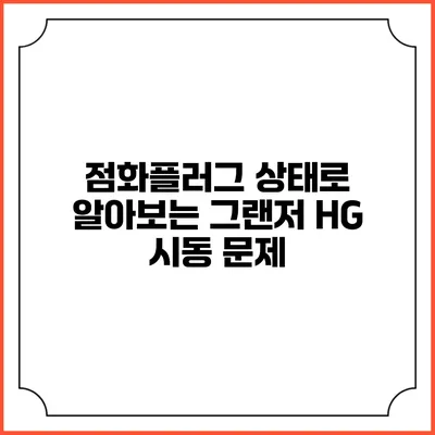 점화플러그 상태로 알아보는 그랜저 HG 시동 문제